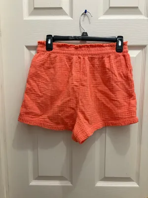 Aerie Peach colored, High Waisted, Cotton Beach Shorts - size medium thumbnail 2