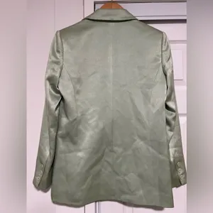 Alice + Olivia $495 Denny Single Breasted Green Tea Blazer Size‎ 4 thumbnail 3