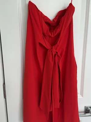 Athleta Red Strapless Dress thumbnail 3