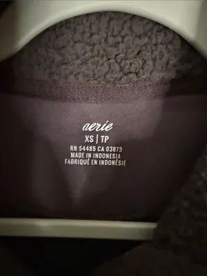 aerie Brown Sherpa Snap-Front Pullover thumbnail 2