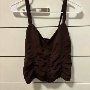 Abercrombie Brown Button Down Tank Top thumbnail 2