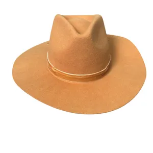 NWT Wyeth X Urban Outfitter 100% Wool Felt River Rancher Hat Honey Velvet Band thumbnail 2