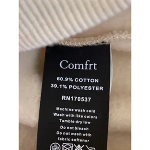 Comfrt Signature Hoodie Beige Embroidered Long Sleeve Sweater Sweatshirt Top XL thumbnail 6