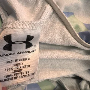 Under Armour Women's‎ Running Shorts Size Large L Blue Green White Graphic Lined thumbnail 6