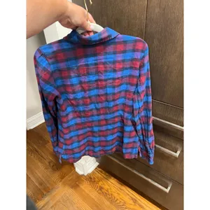 Patagonia Women's Sz 4 Flannel Long‎ Sleeve Organic Cotton Plaid Shirt thumbnail 4