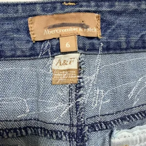 Vintage Abercrombie & Fitch Mini‎ Skirt Womens Size 6 Blue Denim Pleated Y2K 90s thumbnail 5