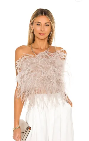 Revolve Lamarque Zaina Top: Feather Top thumbnail 1