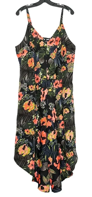 Ellen Weaver Jumpsuit Floral Tropical Boho Resort Festival Vacation Plus Size 2X thumbnail 1