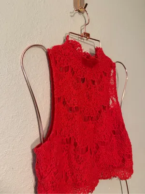 Free People Sabina Ginger Set in Red Size Small thumbnail 4