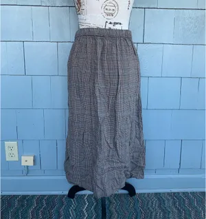 American Eagle Plaid Button Down Midi Skirt thumbnail 3