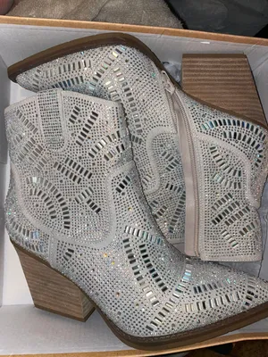 Rhinestone Boots Size 9.5 thumbnail 1