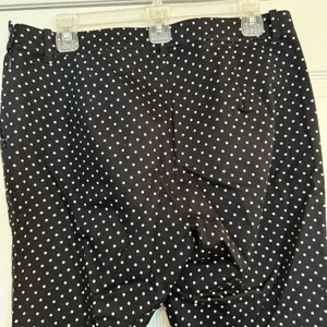 Lauren Ralph Lauren Dress Pants Women's Sz 10 Black Polka Dot Preppy Career EUC‎ thumbnail 5