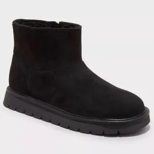 Women's May Suede Booties with Memory Foam Insole - Universal Thread™ Black Sz 6 thumbnail 1
