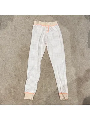 Free People Cream and Orange Pajama Set size XS thumbnail 3