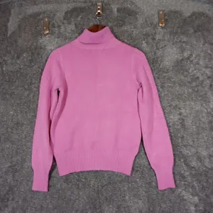 &MERCI pink Mock Neck Long Sleeve Viscose Blend Pull Over Sweater Sz M thumbnail 4