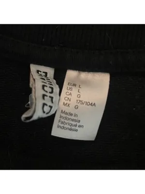 H&M Black Crewneck Sweatshirt Size L Minimalist Cotton Blend Pullover thumbnail 3