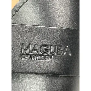 Maguba Berkeley Women's Black Leather Round Slip On Clogs Mules Shoes Size 10 thumbnail 7