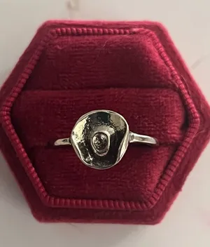Bohemian Style Stainless Steel Silver Embellished Ring Size 8 NWT thumbnail 1
