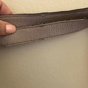 Kathy Van Zeeland purse blush pink with metallic silver gray finish thumbnail 6