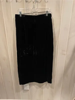 Cute black velvet vintage 80s maxi skirt whimsigoth coquette siren lined thumbnail 4