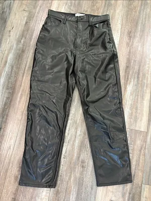 Abercrombie & Fitch faux leather pants thumbnail 3