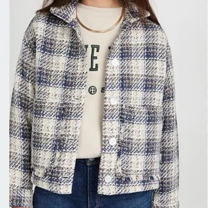 NWT Blank NYC Once In A Lifetime Cropped Tweed Shacket Size XS Retail $128.00 thumbnail 2