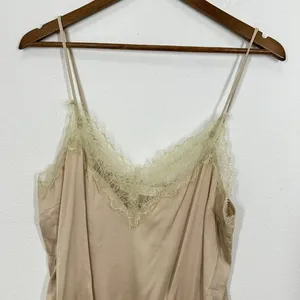 ASTR The Label Champagne Cream Lace Trim Cami Bodysuit Size L Feminine Delicate‎ thumbnail 2