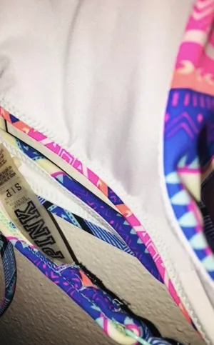 VS PINK Colorful Tribal Print Bikini Small/Medium thumbnail 4
