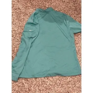 Nike Dri-FIT Women Full Zip Athletic Jacket Teal Green Mock Neck Large thumbnail 3