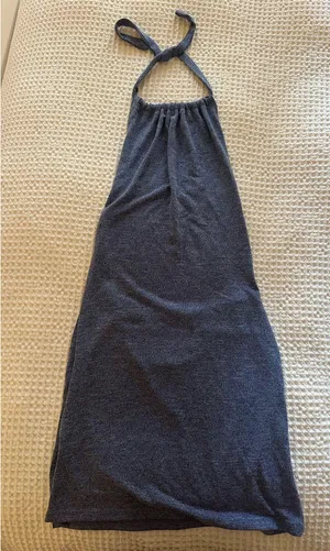 High Neck Bodycon dress Gray thumbnail 1
