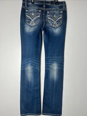Miss Me Jeans Women's Size 30 Embroidered Embellished Pockets Slim Bootcut Jeans thumbnail 11
