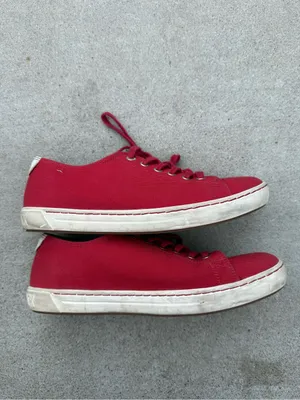 Birkenstock Arran Canvas Lace-Up Sneakers in Red & White Size US 7 thumbnail 7