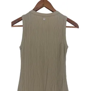 Lululemon Sleeveless Pleated Stretch Maxi Dress Sheer Oak‎ XXS thumbnail 11