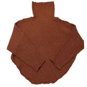 Free People Beach Turtleneck Sweater Womens‎ Small Brown Rust Beachy thumbnail 11