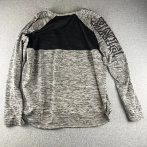 Victoria’s Secret PINK Women's Gray Marl Top Shirt Black Mesh Back Size M Medium thumbnail 2