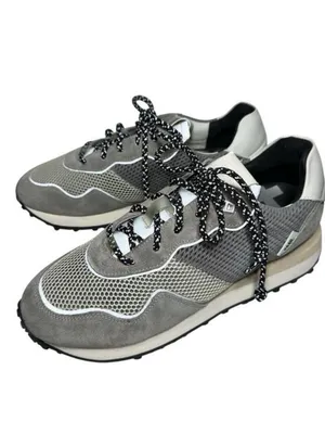 P448 Women’s Size 42 11 Reflective Gray White Black Mesh Suede Cancun Sneakers thumbnail 2