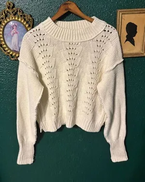Free People Ivory NWT Slouchy Sweater Sz Medium thumbnail 1