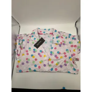 Emerson Road Pajama Set Women Small Gray Space Dye‎ Polka Dot Sleepwear NWT thumbnail 3