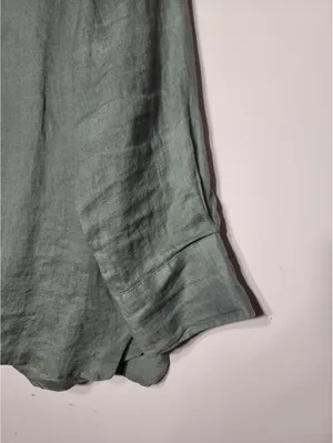 Zara Linen Oversized Shirt Coastal Minimal Sz L Quiet Lux thumbnail 6