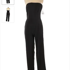 Revolve About Us Allison Beaded Strapless Jumpsuit NWT Medium *FLAW* thumbnail 3