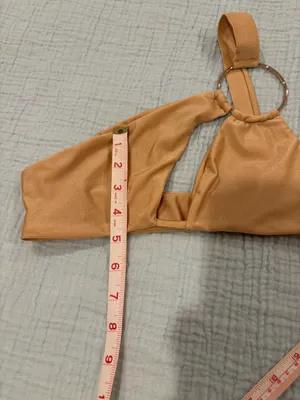 Camila Coelho Patricia Nude One-Shoulder Ring Bikini top Size‎ Small thumbnail 2
