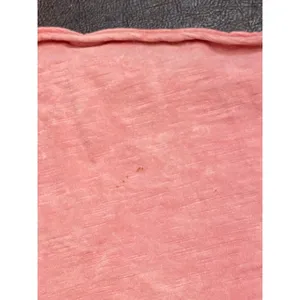 Maronie Pink Slub Cotton Oversized Boxy Tee Made in USA Medium thumbnail 8