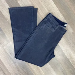Levi's Jeans Womens 16 Mid Rise Skinny Bootcut Oil Rubbed Blue 33x 32‎ Western thumbnail 2