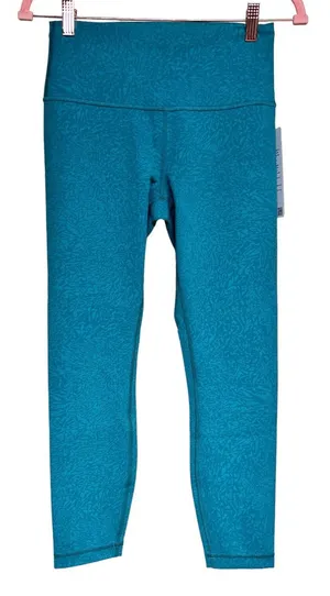 Lululemon Wunder Train High-Rise Tight 25” Crunch Teal Lagoon‎ Women’s Size 8 thumbnail 1