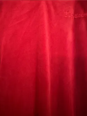Juicy Couture Deep Red Velour sweatpants with side signature logo thumbnail 3