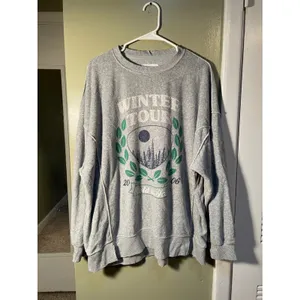 Aerie Women's Size Large Cozy Crew Sweatshirt The Chill Gray Winter Tour 06 Cold thumbnail 4