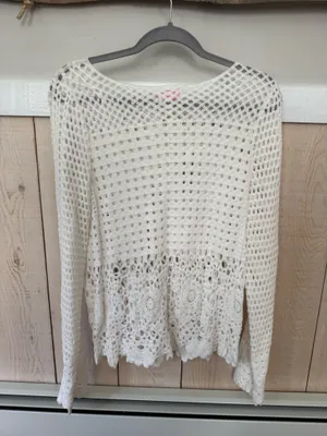 Pink lily knit sweater thumbnail 2