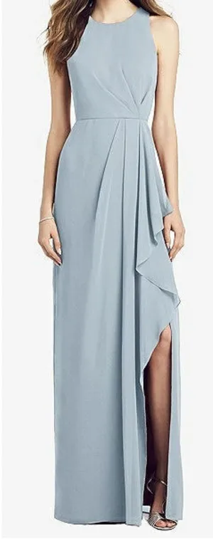 NWT‎ After Six SLEEVELESS CHIFFON DRESS WITH DRAPED FRONT SLIT Size 4 Regular thumbnail 1