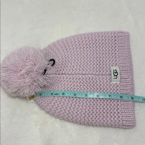 UGG‎ Chunky Crystal Pink Knit Beanie with Pom-Pom O/S thumbnail 9