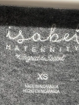 Isabel Maternity Light Gray V-Neck Women's Tee thumbnail 3